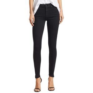 Mother Denim The Looker Mid-Rise Skinny Jeans in Not Guilty Black Size 25